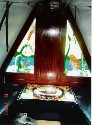 Inside view of leaded units, with Glass provided for protection for painted table top. (click to enlarge)